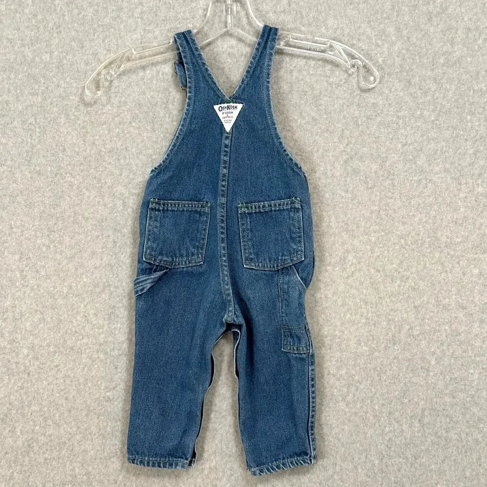 Vtg OshKosh B'Gosh Vestbak Denim Overalls Size 18M Classic Everyday USA